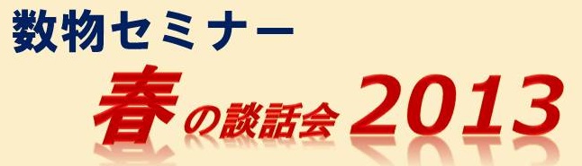 数物セミナー春の談話会2013